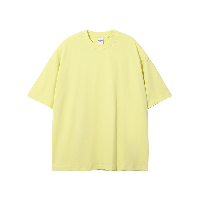 2025 夏の新作トレンディなブランド 230 グラム二重糸純綿半袖無地メンズ Tシャツ Bajia 同色大きいサイズ紳士服|undefined