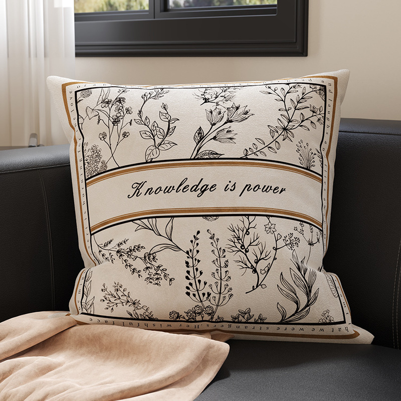 Sofá de estilo medieval almohada retro almohada doméstica cabezal de cama almohada de cama almohada de ventana con núcleo desmontable y lavable