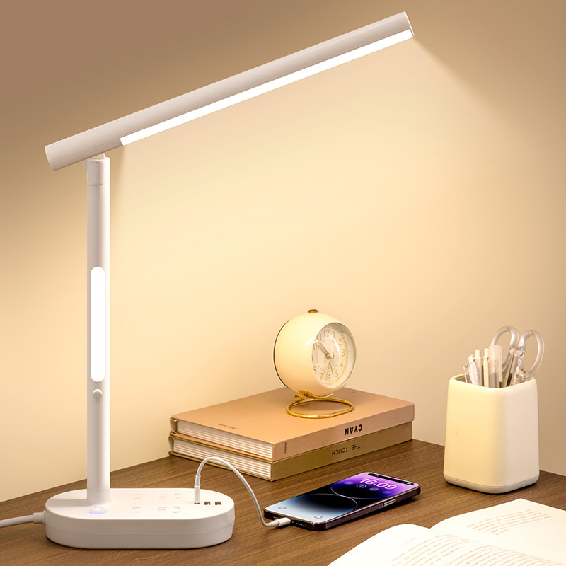 多功能护眼台灯学习专用儿童床头看书阅读灯家用多功能带USB插座