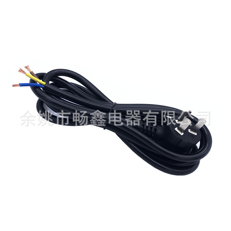厂家供应 国标三插裸线尾电线 纯铜三插头电源线 3芯电线