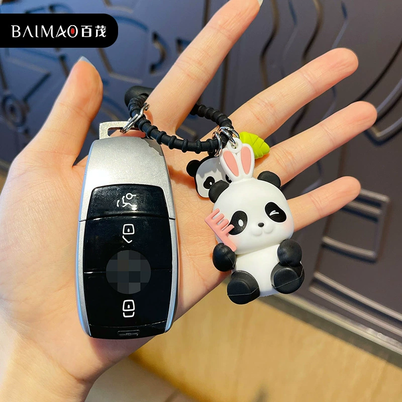 Genuine cartoon cute keychain, doll for beloved for keys, backpack accessory, panda