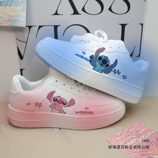 2026 Spring/Summer Low-Top Sneakers for Female Students, Stitch Couple Anime Casual Sports Shoes for Men, Trendy Other Elastic Band Shoes