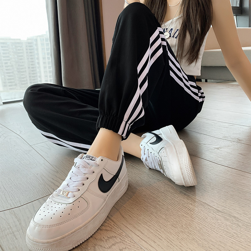 女性用スポーツパンツ、ハイウエスト、韓国風、ゆったり、9点、小柄、ランタンカジュアルスウェットパンツ、2025春秋の新スタイル|undefined
