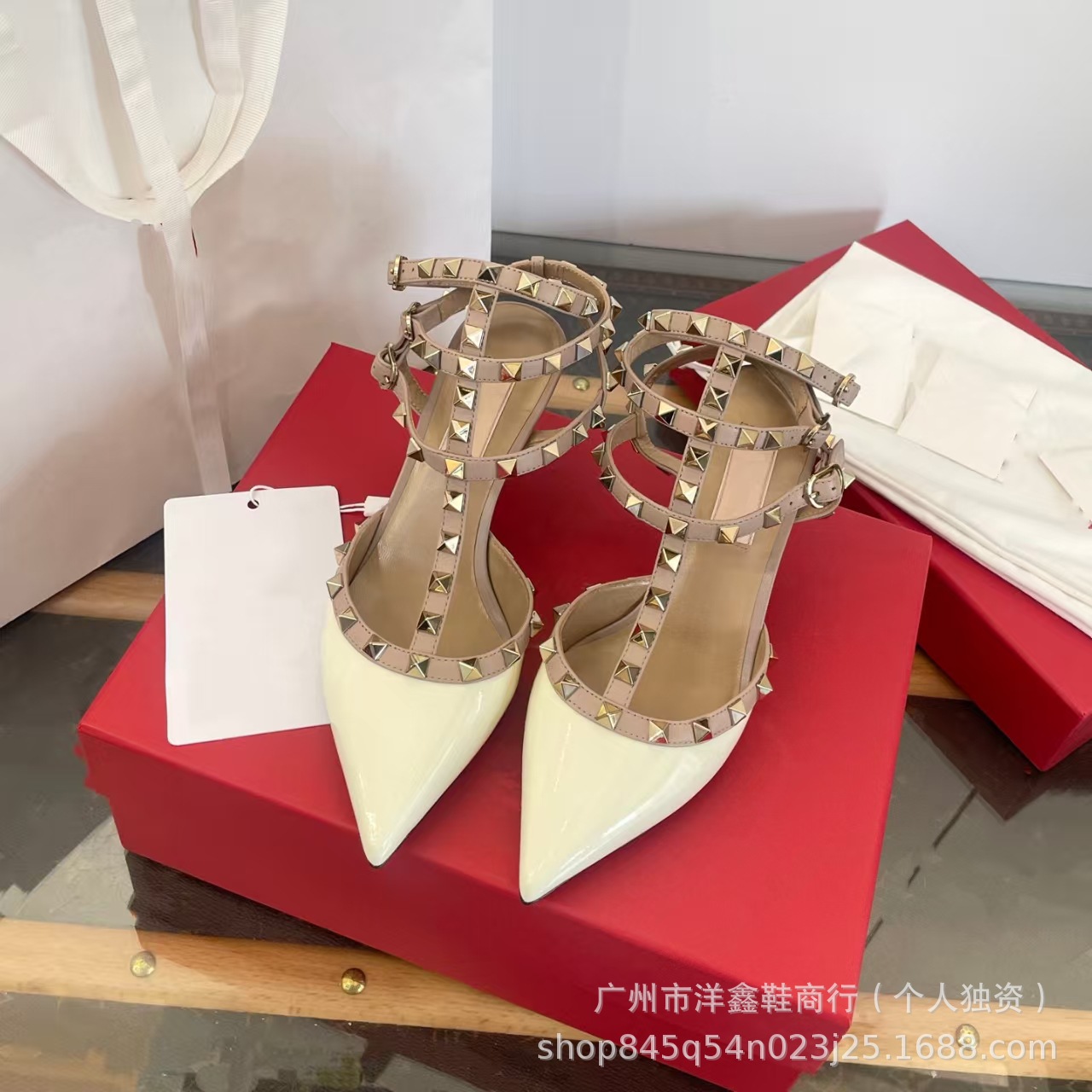 White three-strap model-10cm