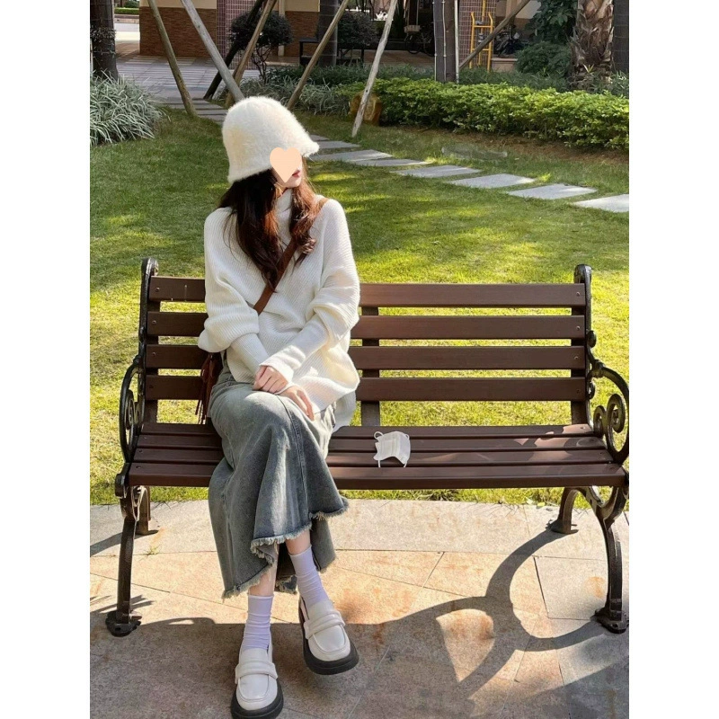 Американская ретро-синяя джинсовая юбка-рыбий хвост, нишевая юбка с высокой талией, утягивающая длинная юбка