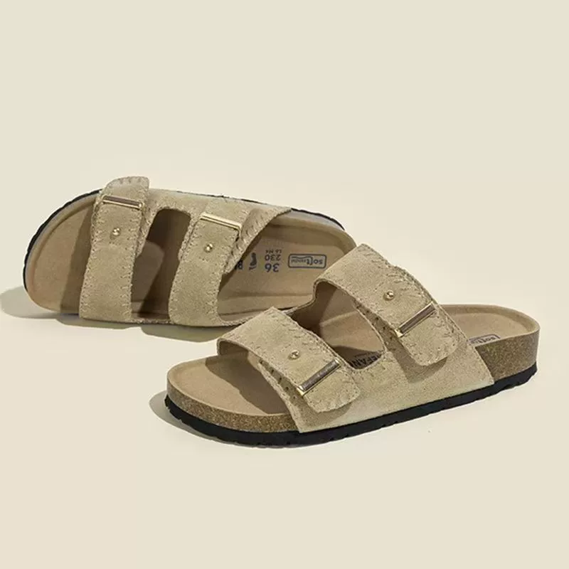 Birken туфли на толстой подошве женщины летом носят полушлепанцы 2024 ленивые Бокен сандалии пляжные туфли