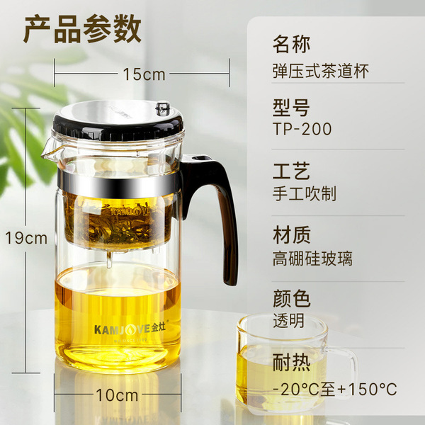 Capacious glass tea set