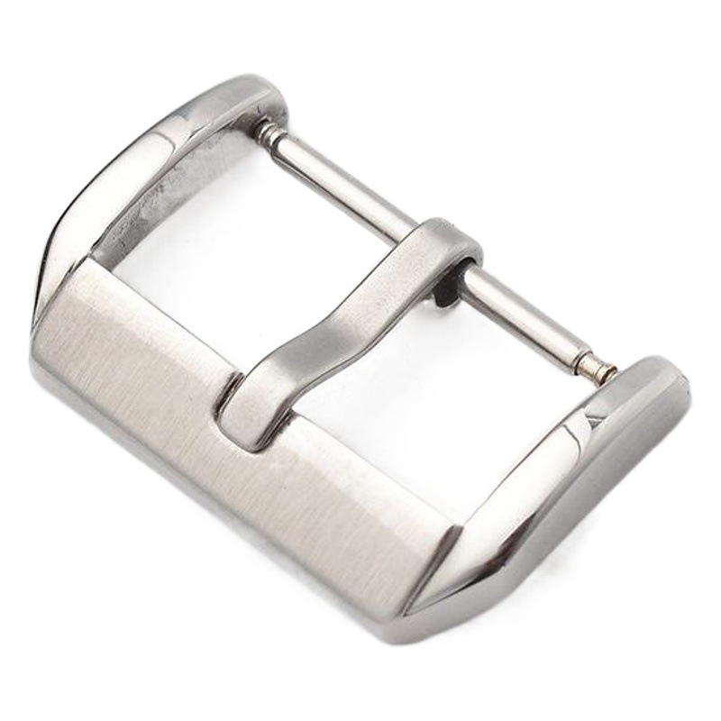 Foreign trade hot steel pin buckle leather strap buckle men's and women's buckle watch accessories silver gold rose gold Black