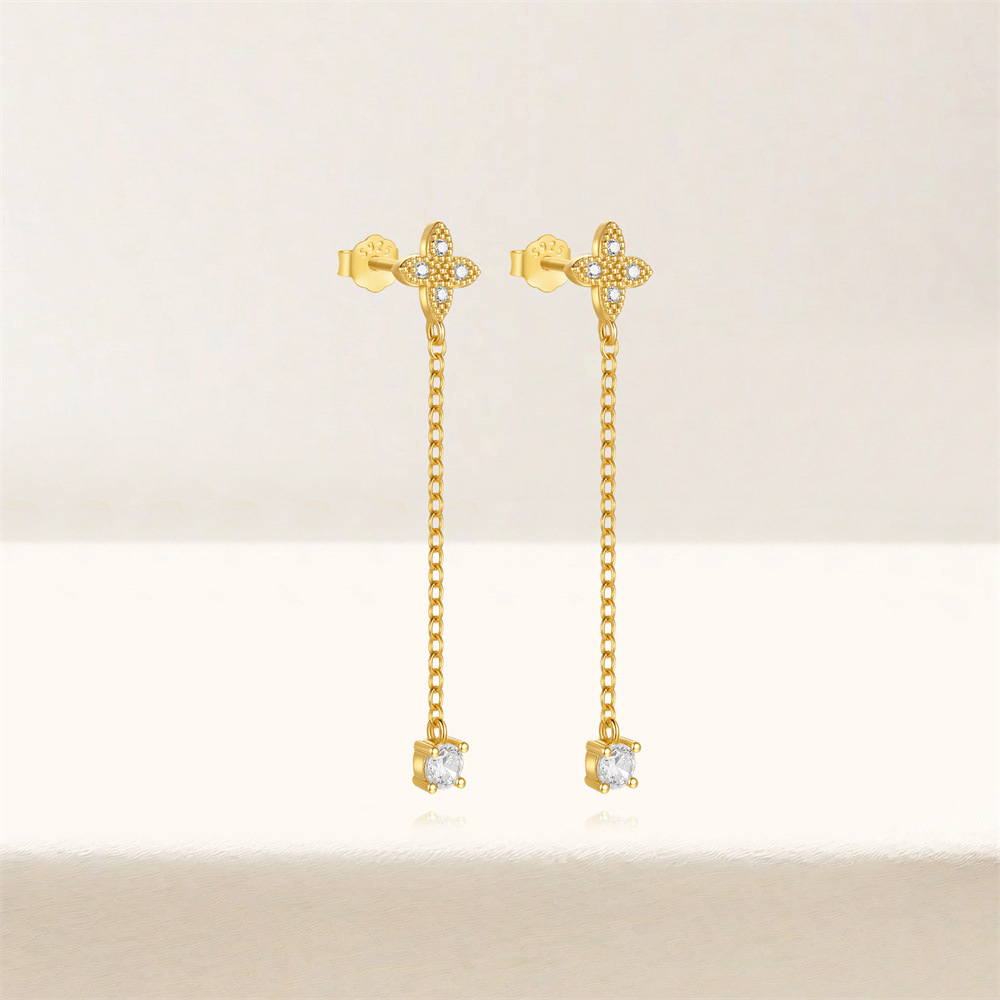1g Weight 925 Sterling Silver Ear Needle Material Drop Earrings Classification 1 Pair Quantity Holiday, Daily Occasion 925 Sterling Silver Material Geometric Pattern All Seasons Season Women's Gender Plating Design Elegant, Simple Style Style 1 Pair 925 Sterling Silver 925 Sterling Silver Earrings Geometric Drop Earrings 17