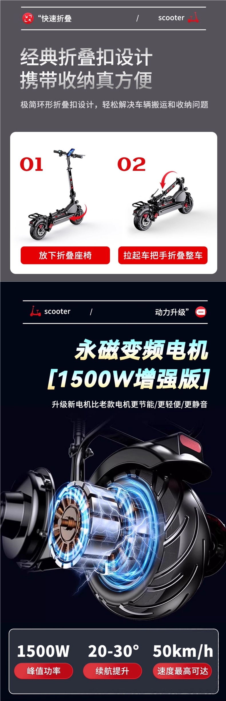 Construction of Electric Scooters for Adults, Foldable Electric Scooters for Driving, Ultra-Light and Portable, Small Lithium Battery for Men and Women