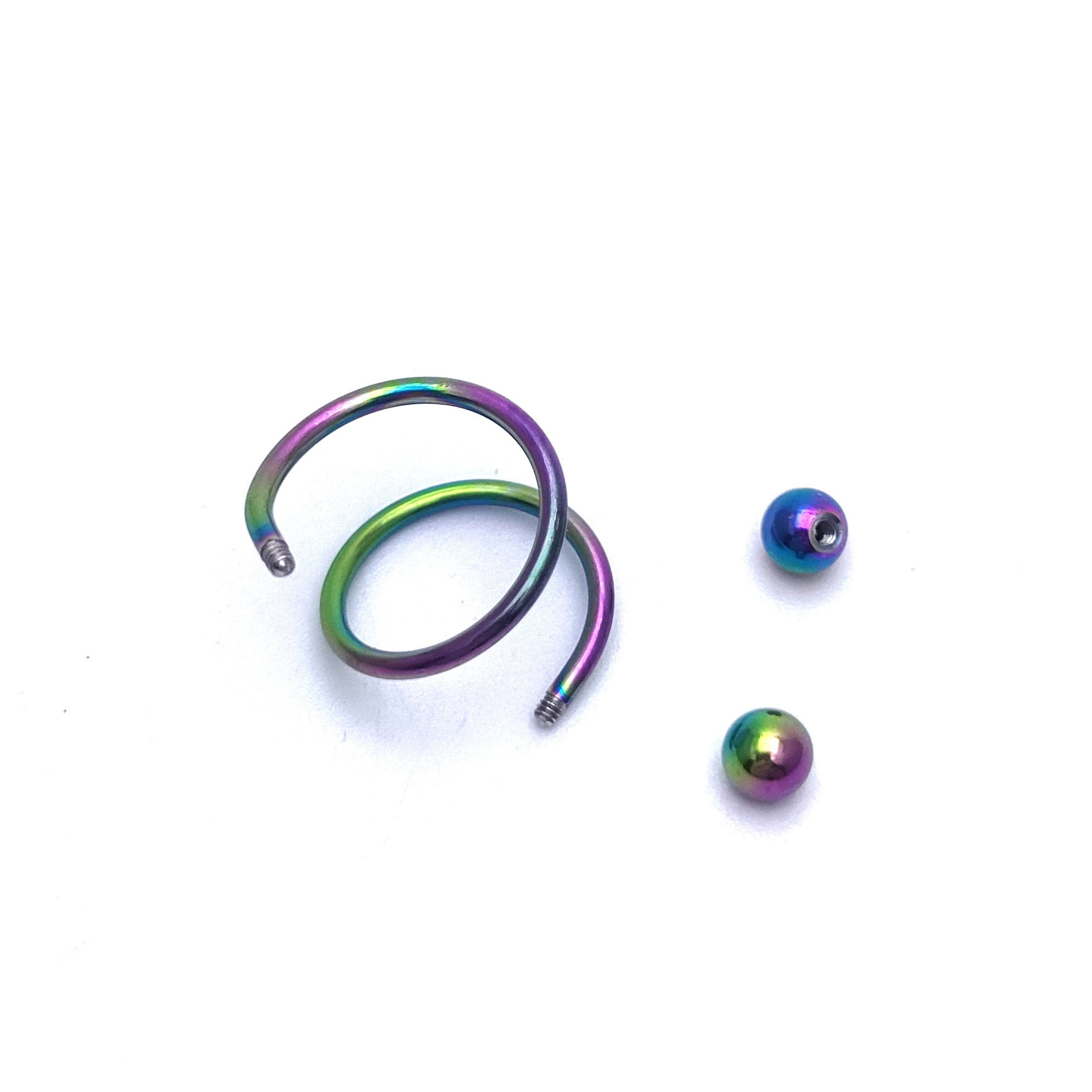 Клипса для уха (ear cuff) из нержавеющей стали, для пирсинга губ, диаметр 1,2 мм, 8/10 мм, шарик 3/4 мм