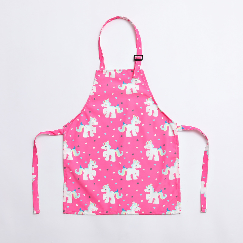 Delantal de impresión de alta gama de poliéster de algodón de poliéster delantal de lona bordado de transferencia térmica delantal de niños original al por mayor