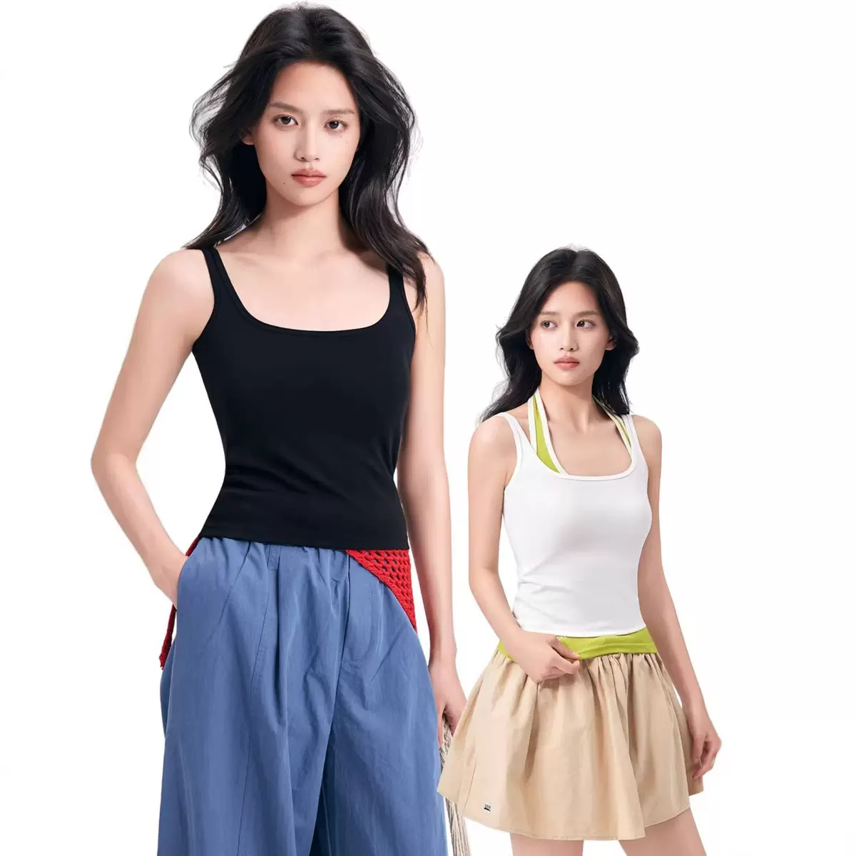 带胸垫背心打底女细肩带外穿美背一体式小背心内搭吊带显瘦批发