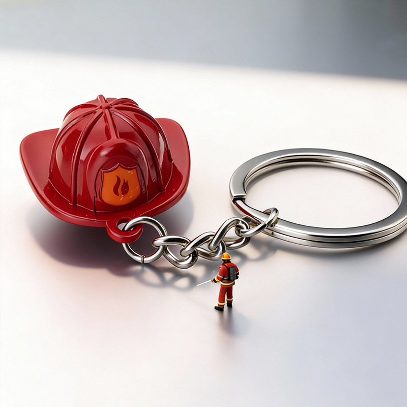 Creative And Safe Fire Day Commemorative Gift, Firefighter Keychain Pendant, Customized Practical Small Gift With High_voghion.com