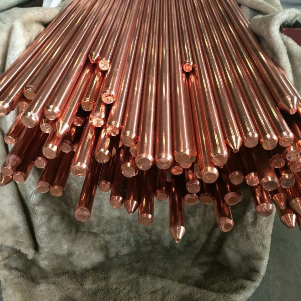 铜包钢接地棒   镀铜钢接地极厂家