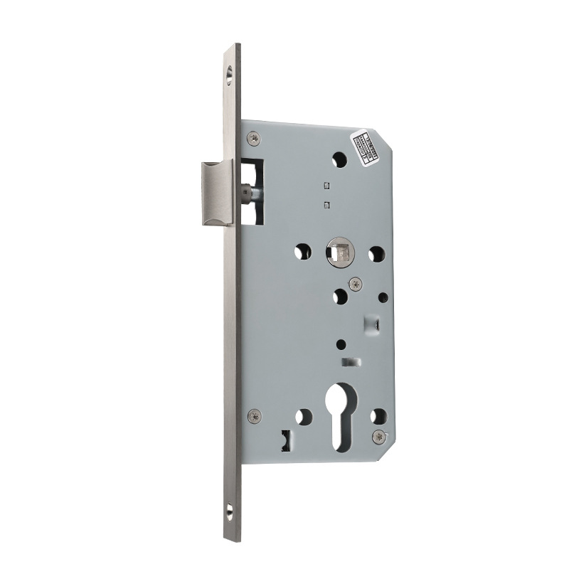 Personalizado estándar europeo 6072 cuerpo de cerradura de canal de lengüeta oblicua simple puerta de evacuación de incendios núcleo de la puerta de escape cuerpo de cerradura de fuego mecánica