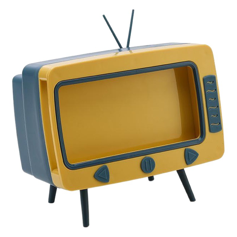 Caja de pañuelos de TV caja de pañuelos de escritorio multifuncional soporte de visualización de teléfono móvil caja de almacenamiento de plástico sala de estar