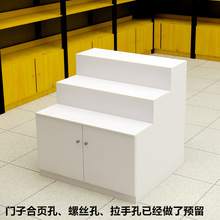 阶梯式鞋包化妆品假发展示柜鲜花台阶中岛台梯形货架网红直播柜子
