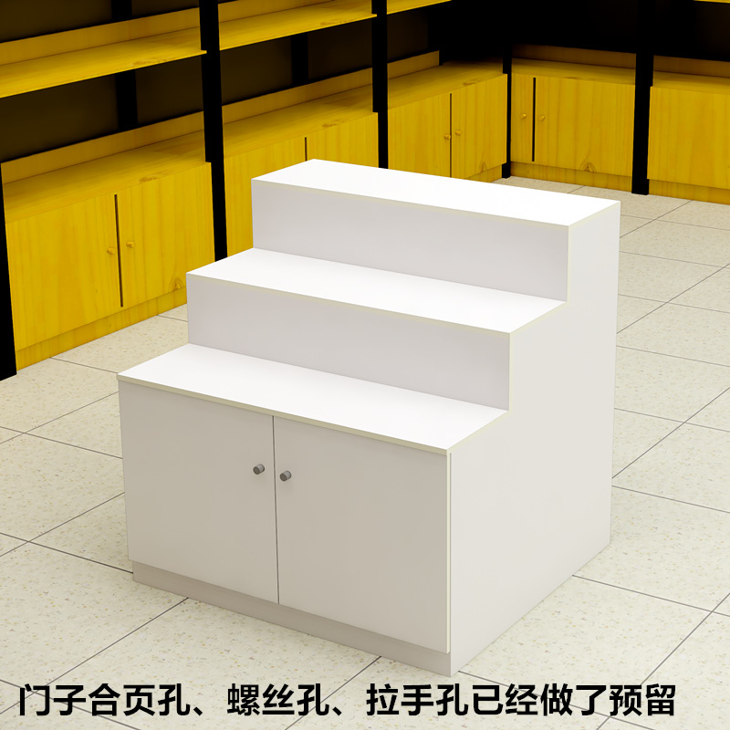 阶梯式鞋包化妆品假发展示柜鲜花台阶中岛台梯形货架网红直播柜子