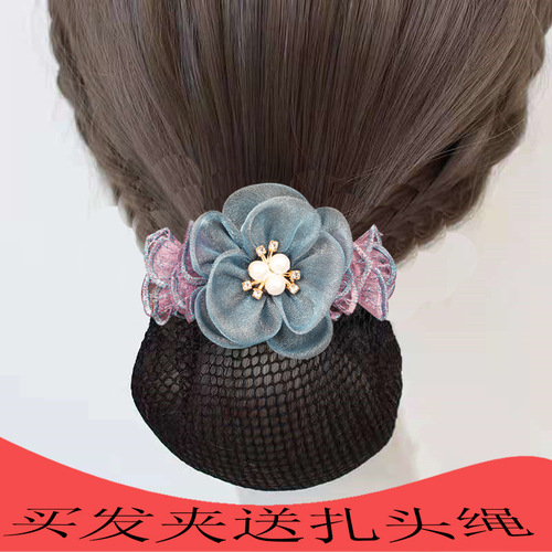 Hair accessories for working women, including headpins, removable hair nets, and hair scarves, suitable for flight attendants, nurses, and bank employees.