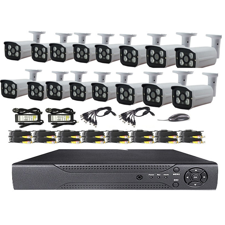 Conjunto de equipos de monitoreo HD de 16 canales de 2000 líneas Conjunto de sistemas de monitoreo AHD para el hogar Ingeniería de seguridad