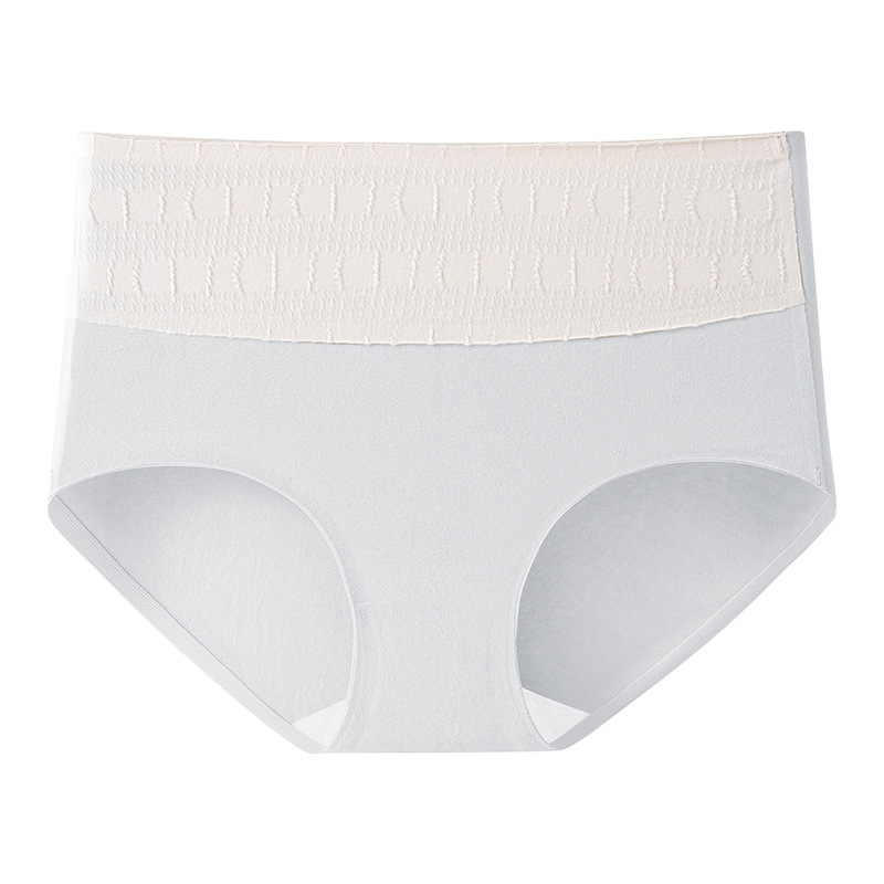 Algodón de las mujeres 7A antibacteriano transpirable inferior entrepierna alta cintura vientre contracción más tamaño triángulo shorts cabeza inconsútil ropa interior la muchacha