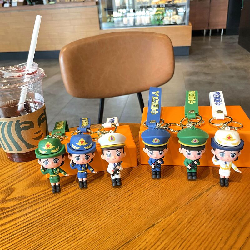 Original Cute Cartoon Soldier Keychain Pendant Backpack Doll Pendant Holiday Gift Event Small Gift Wholesale