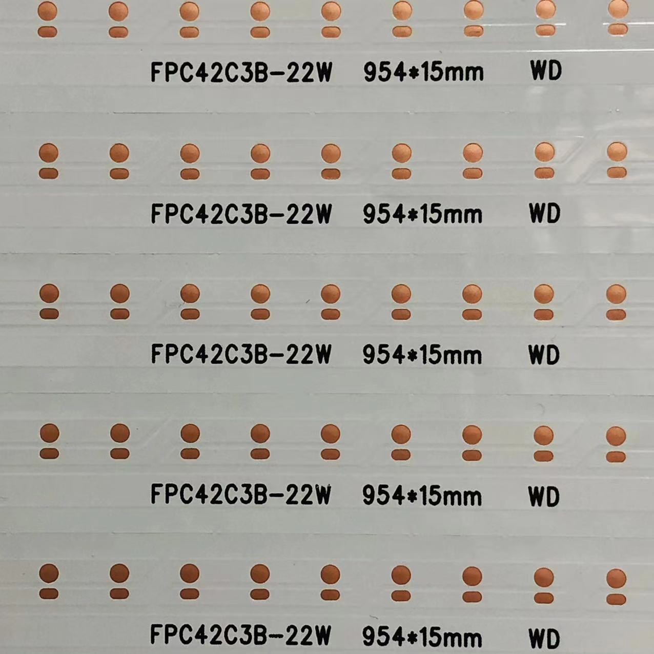 FPC柔性线路板2835 3B42C 22W 955*15MM*16PCS 单面低压覆膜板