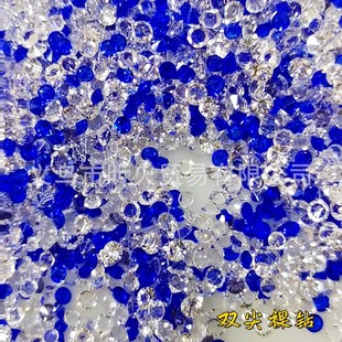 Large wholesale AA grade rhinestone white bare drill color bare drill Glass pointed bottom mini drill single pointed double pointed bare drill