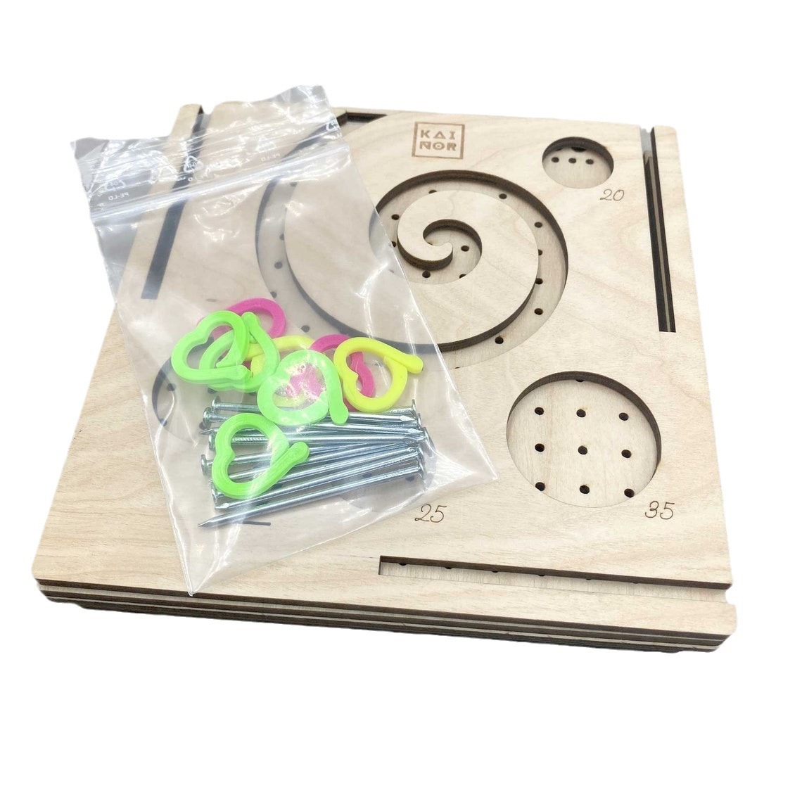 Cuenco de madera para tejer, multifuncional, almacena hilo y crochet, transfronterizo, regalo