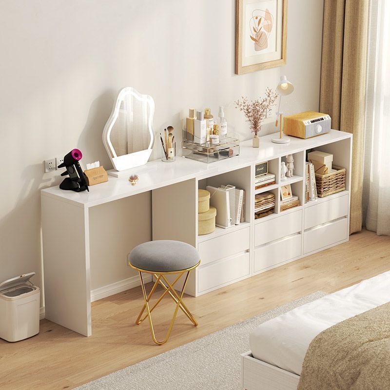 梳妆台卧室现代简约斗柜一体梳妆柜小户型轻奢床尾柜可伸缩化妆桌