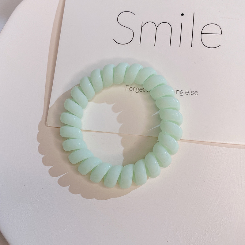 Corea del Sur nuevo batido de color línea telefónica banda de pelo jalea de color cabeza cuerda simple lazo de pelo banda de goma al por mayor