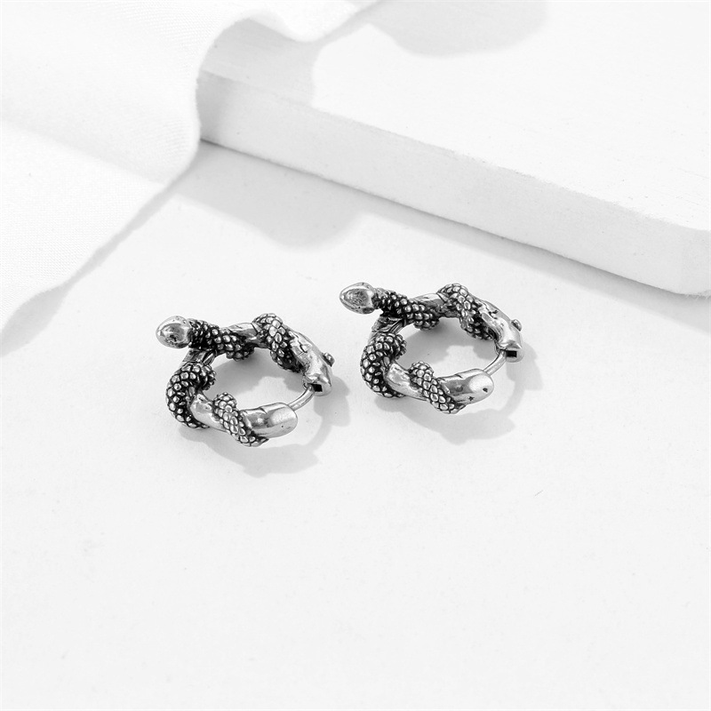 Casual, Daily Occasion Stainless Steel Material 1 Piece Simple Style Geometric Plating Stainless Steel Hoop Earrings