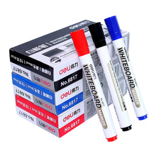 得力文具6817白板笔学生大头笔红蓝用品教师用书写工具办公写字板