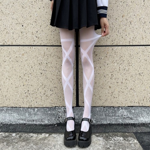 Japanese black rose vine sexy stockings lace pantyhose bottoming socks women's ultra-thin slimming legs socks