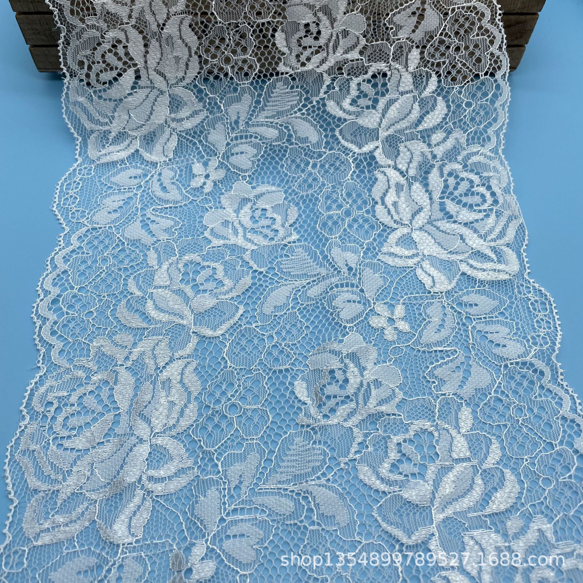 现货批发 18cm花边 电脑版贾卡无弹蕾丝花边手感柔软 无弹蕾丝