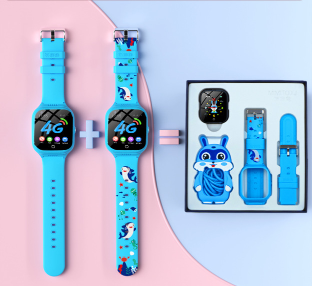 블루/블루 전화 시계-선물 상자