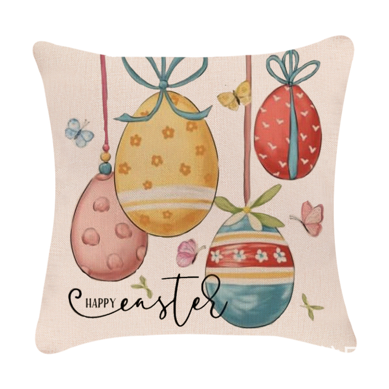 Easter Simple Style Rabbit Letter Linen Pillow Cases Couch & Sofa Decor display picture 15