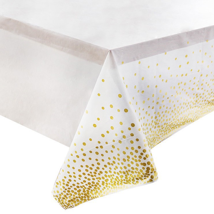 Mantel de lunares rojo a cuadros para dropshipping transfronterizo, mantel de estrella para cumpleaños, impermeable y a prueba de aceite, decoración para fiestas navideñas.