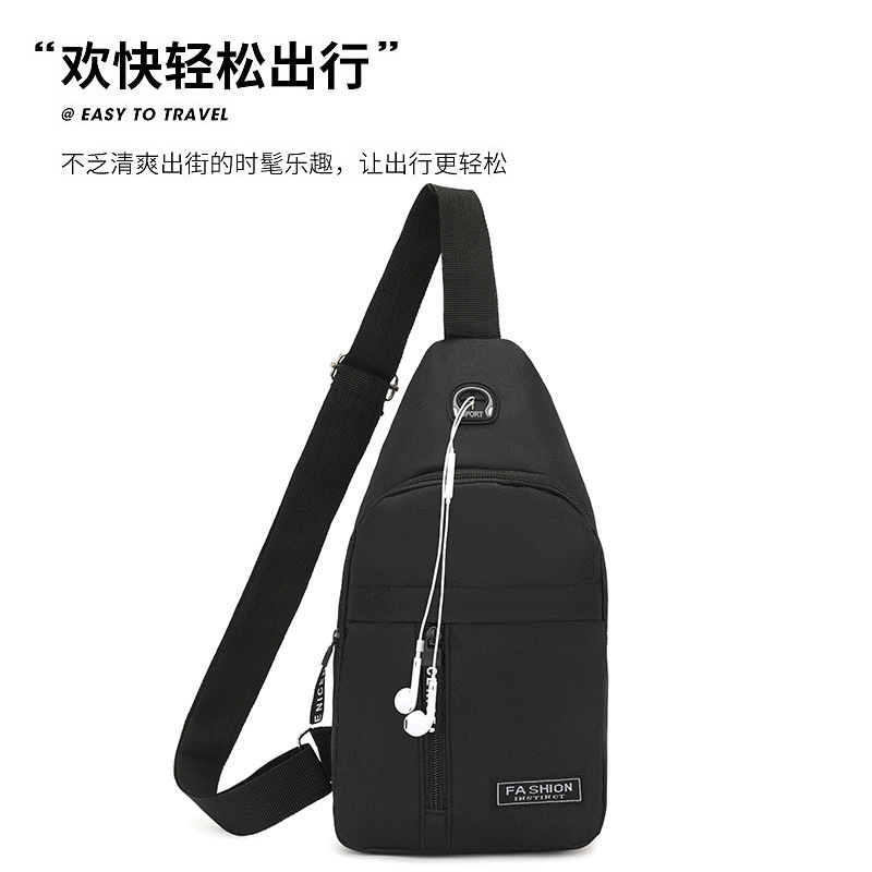 Men's chest bag 2023 new portable shoulder bag fashion messenger bag trendy outdoor waist bag wholesale