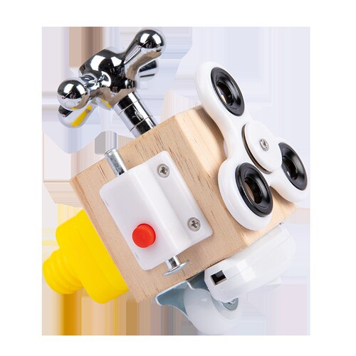 Children's hexahedral multifunctional Montessori busy board in the morning classroom with fun training mechanism to unlock educational toys