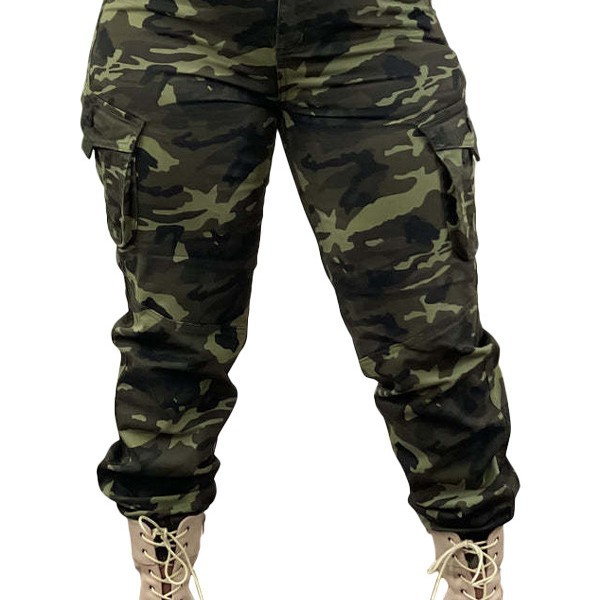 Women's Camouflage Cotton Overalls Small Foot Fashion Casual Pants Spring Autumn Summer Regular Size_ecoleips.com