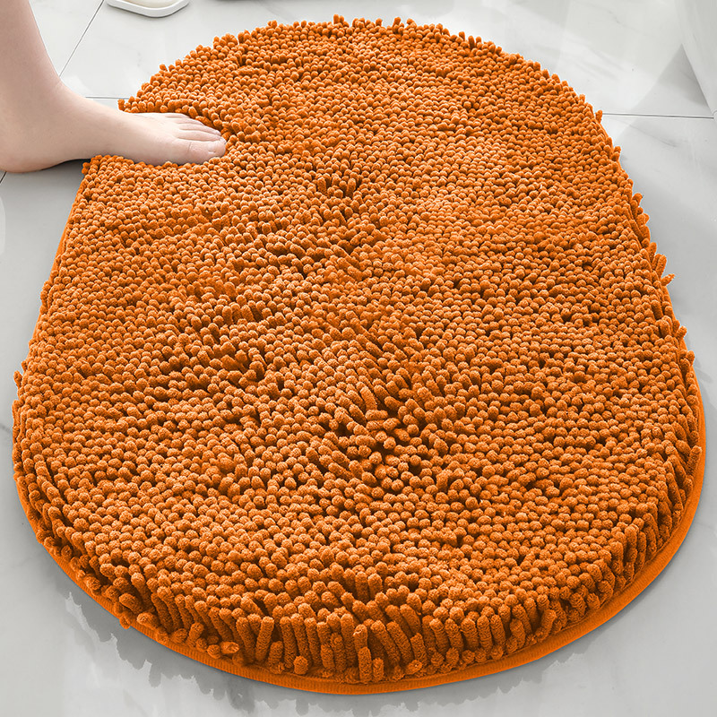 TEMU venta caliente esterillas de piso de cheneil de espesamiento alfombra de absorción de agua fuerte alfombra de puerta antideslizante inodoro alfombra de cama cama image 12