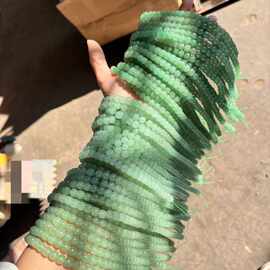天然绿东陵玉78老型珠910车轮珠桶珠男女饰品DIY材料厂家直销
