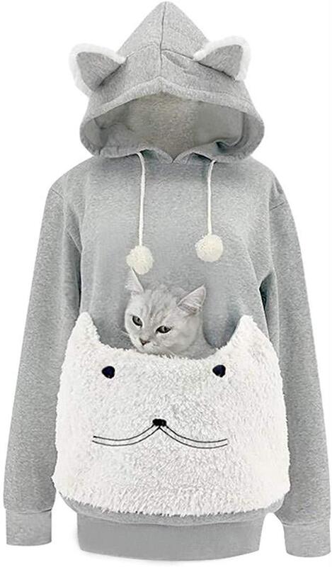 Amazon hot sale popular European and American top fashion embroidered hoodie big pocket pet sweater women's large number in stock Amazon hot sale popular European and American top fashion embroidered hoodie big pocket pet sweater women's large number in stock