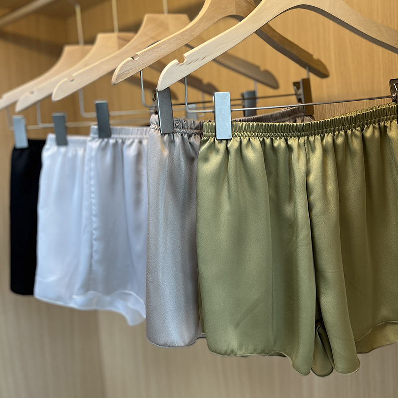 Summer silk-like mulberry silk women's pajama pants ice silk home shorts, can be worn outside, sports yoga safety pants, direct supply