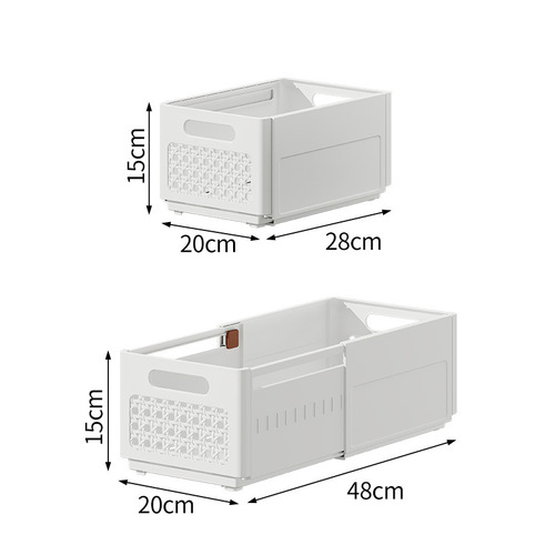 Expandable storage box large capacity clothing storage box household living room drawer-style plastic desk organizer box