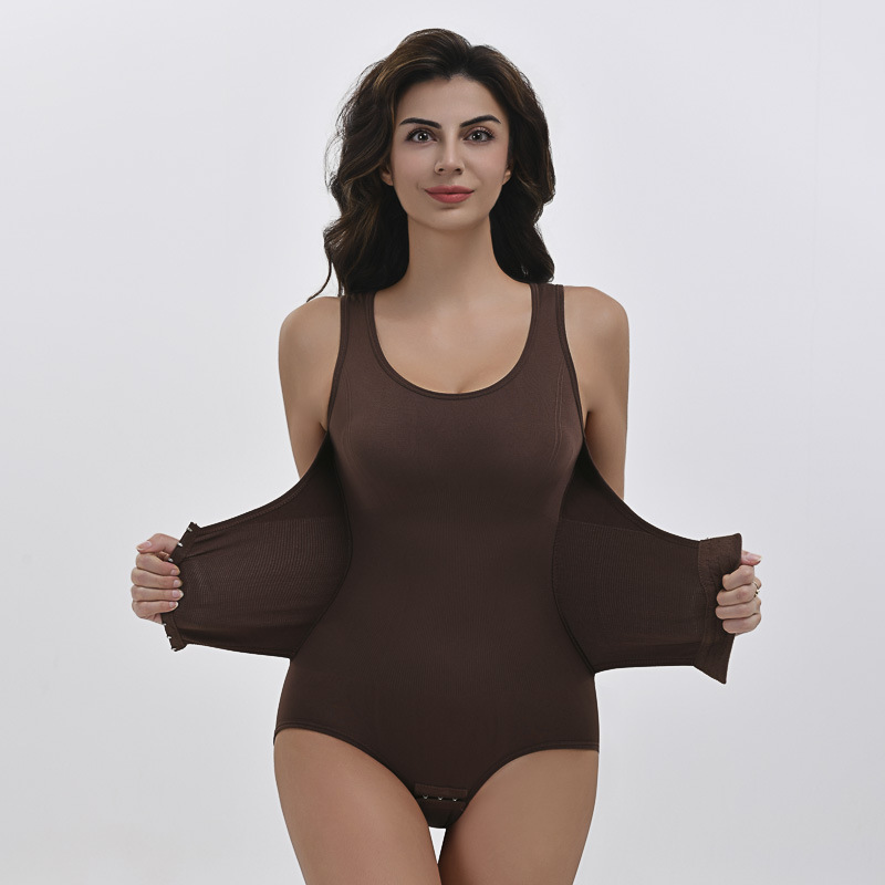 Cross-Border Enhanced Version of One-Piece Body-Shaping Garment for Women, Breathable and Thin, Body-Shaping Button-Down Tummy-Shaping Garment, Waist-Shaping and Belly-Reducing Garment