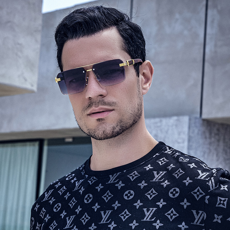 frameless-slice-sunglasses-mens-foreign-trade-sun-protection-imitation-wood-grain-temples-large-square-frame-sunglasses frameless-slice-sunglasses-mens-foreign-trade-sun-protection-imitation-wood-grain-temples-large-square-frame-sunglasses