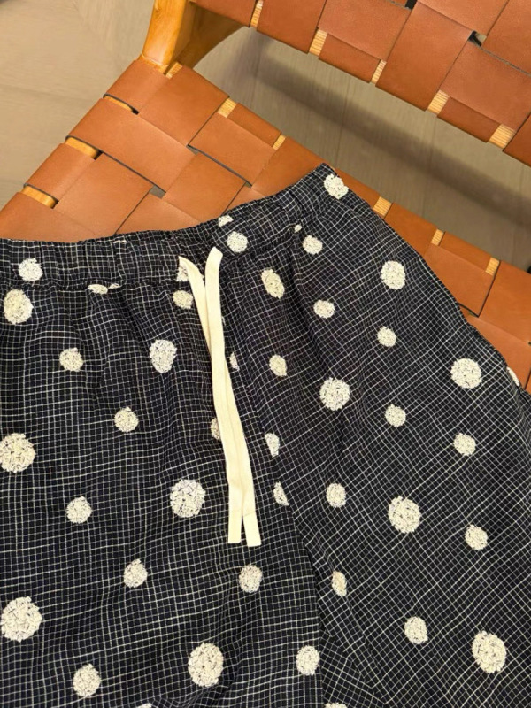 韩系薄款波点刺绣全棉微喇叭休闲裤女秋季新款裤子高腰通勤九分裤|undefined